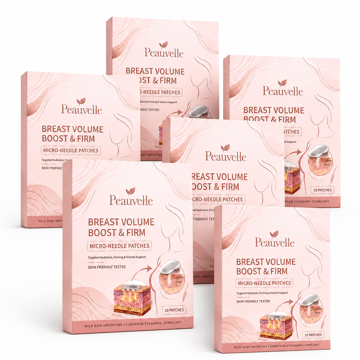 Last Day Buy 1 Get 1 Free ✨ Peauvelle Breast Firming and Volume Patch – with innovative nano-microneedle technology