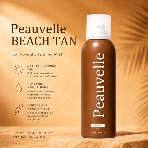 Peauvelle™ Self Tanning Body Spray – Beach Tan, Anytime