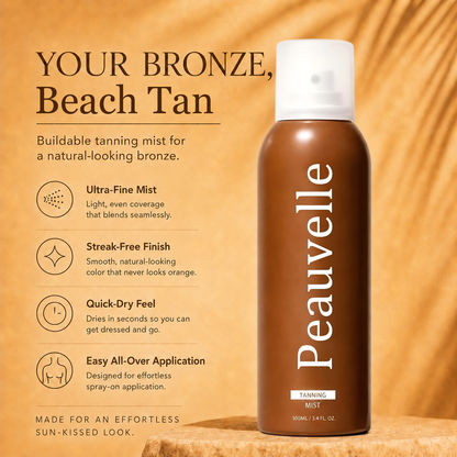 Peauvelle™ Self Tanning Body Spray – Beach Tan, Anytime