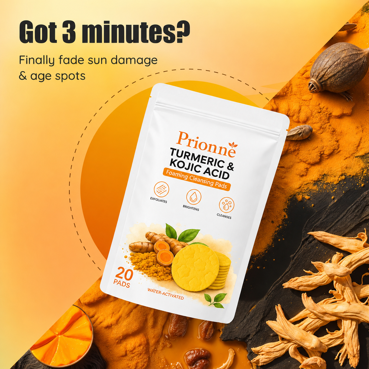 Turmeric & Kojic Acid Cleansing Pads (20 Pads)