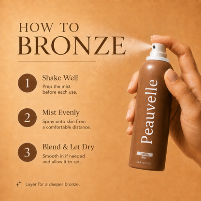 Peauvelle™ Self Tanning Body Spray – Beach Tan, Anytime