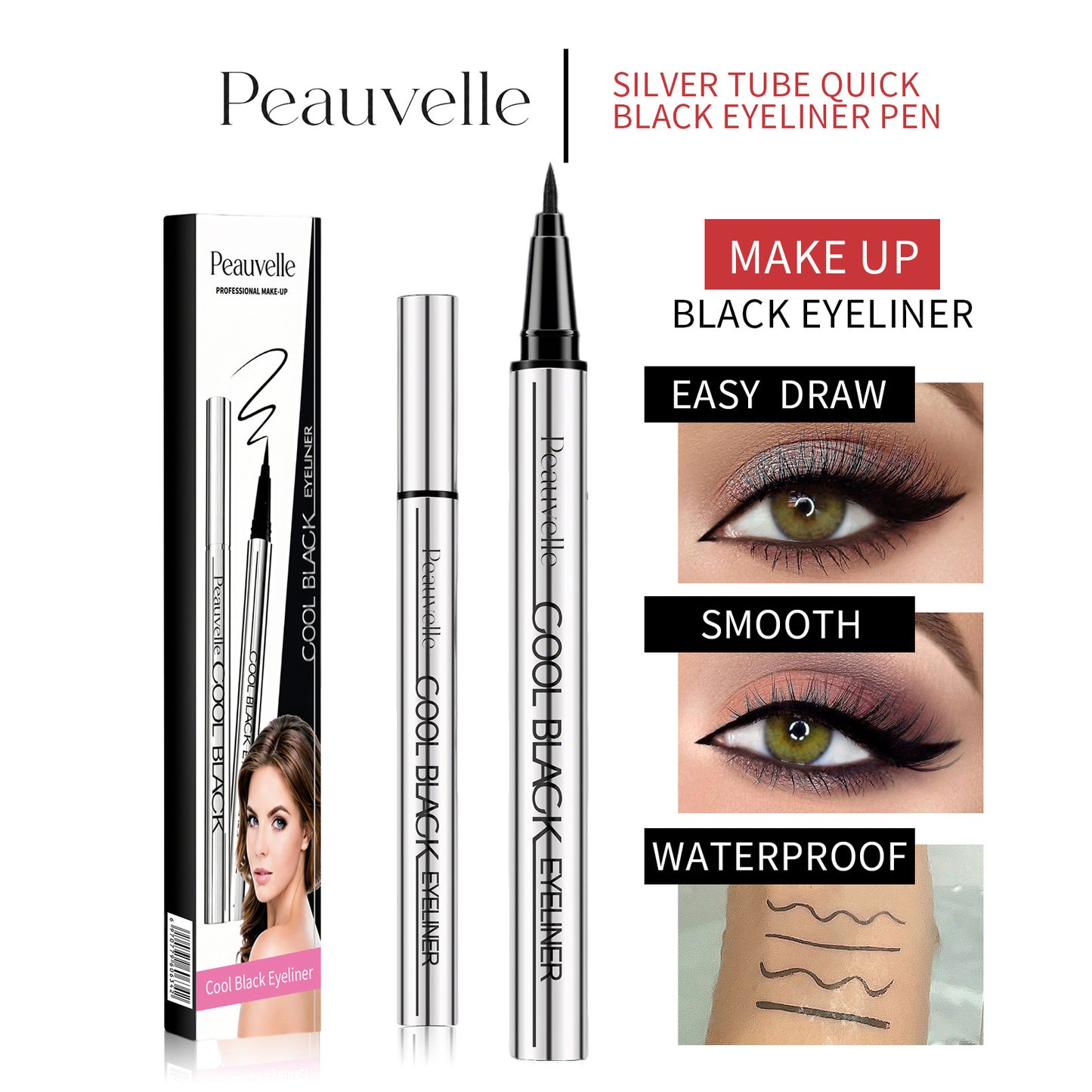 Peauvelle™ Waterproof Precision Liquid Eyeliner