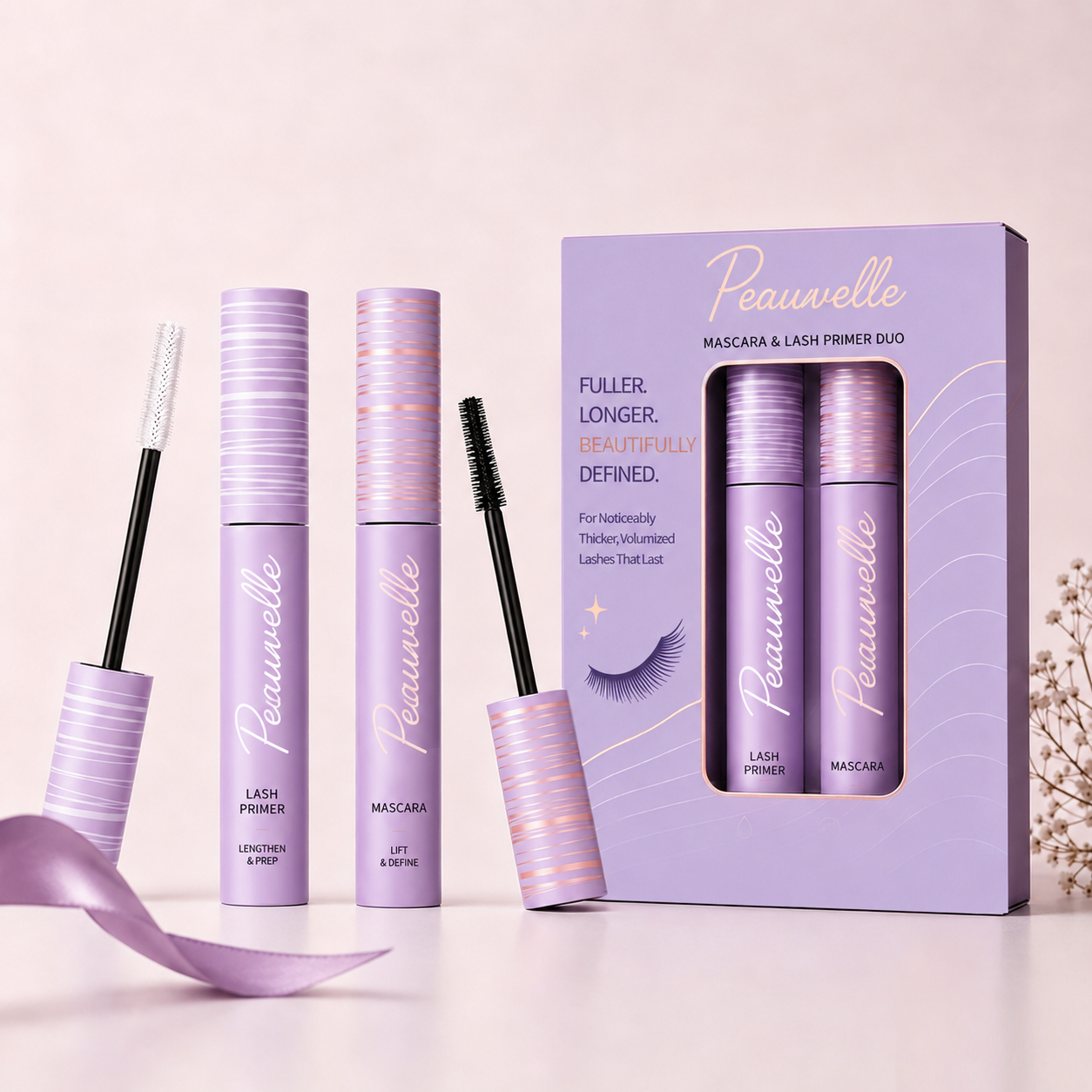 Peauvelle™ Smudge-Proof Tubing Mascara & Lash Primer Duo