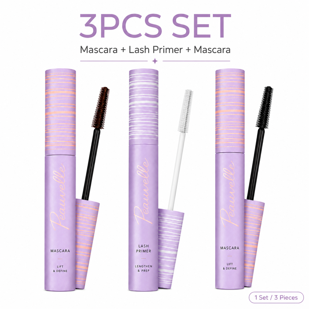 Peauvelle™ Smudge-Proof Tubing Mascara & Lash Primer Duo