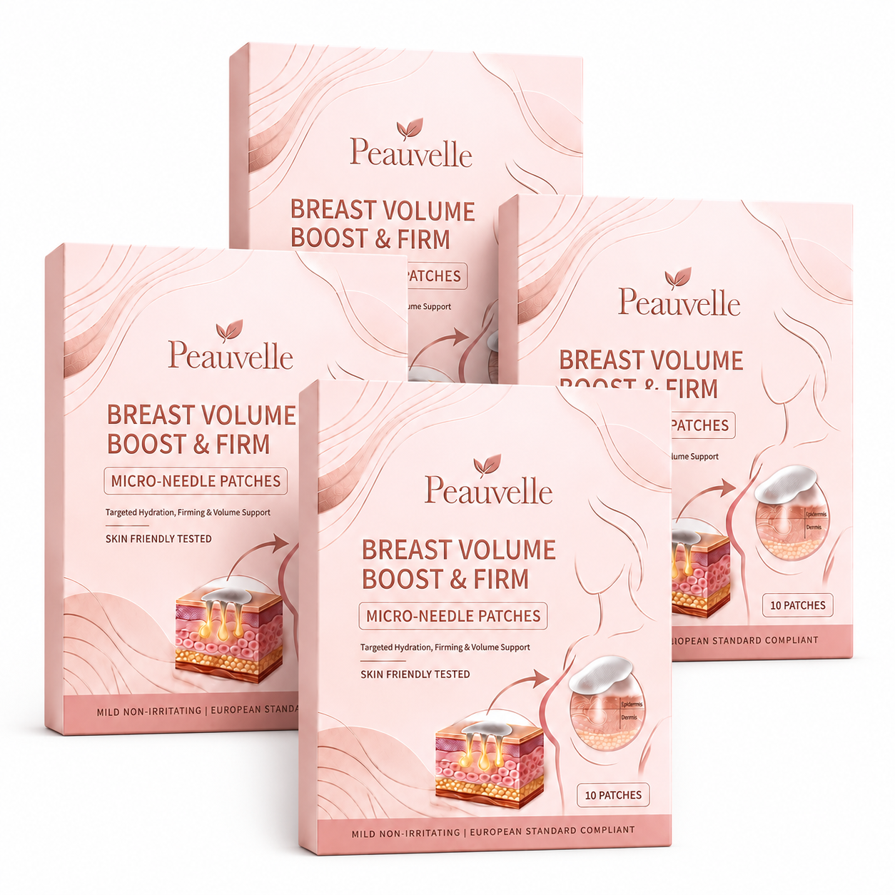 Last Day Buy 1 Get 1 Free ✨ Peauvelle Breast Firming and Volume Patch – with innovative nano-microneedle technology